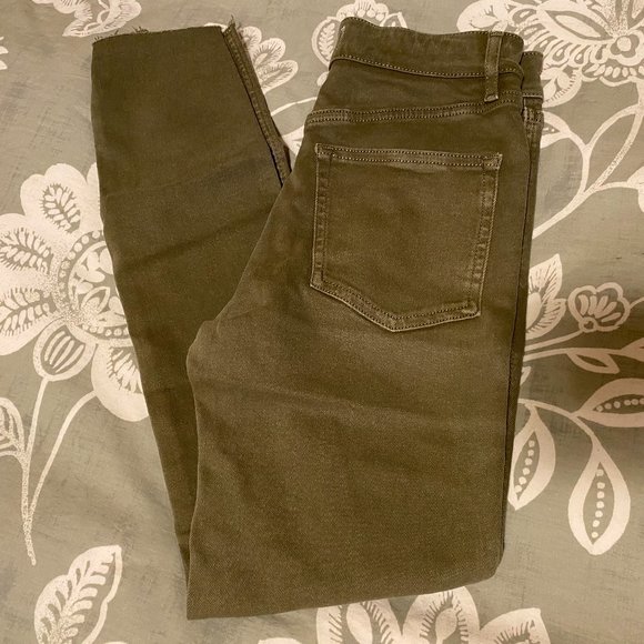 Free People Denim - NWT~Free People~Army Green Skinny/Straight Jeans